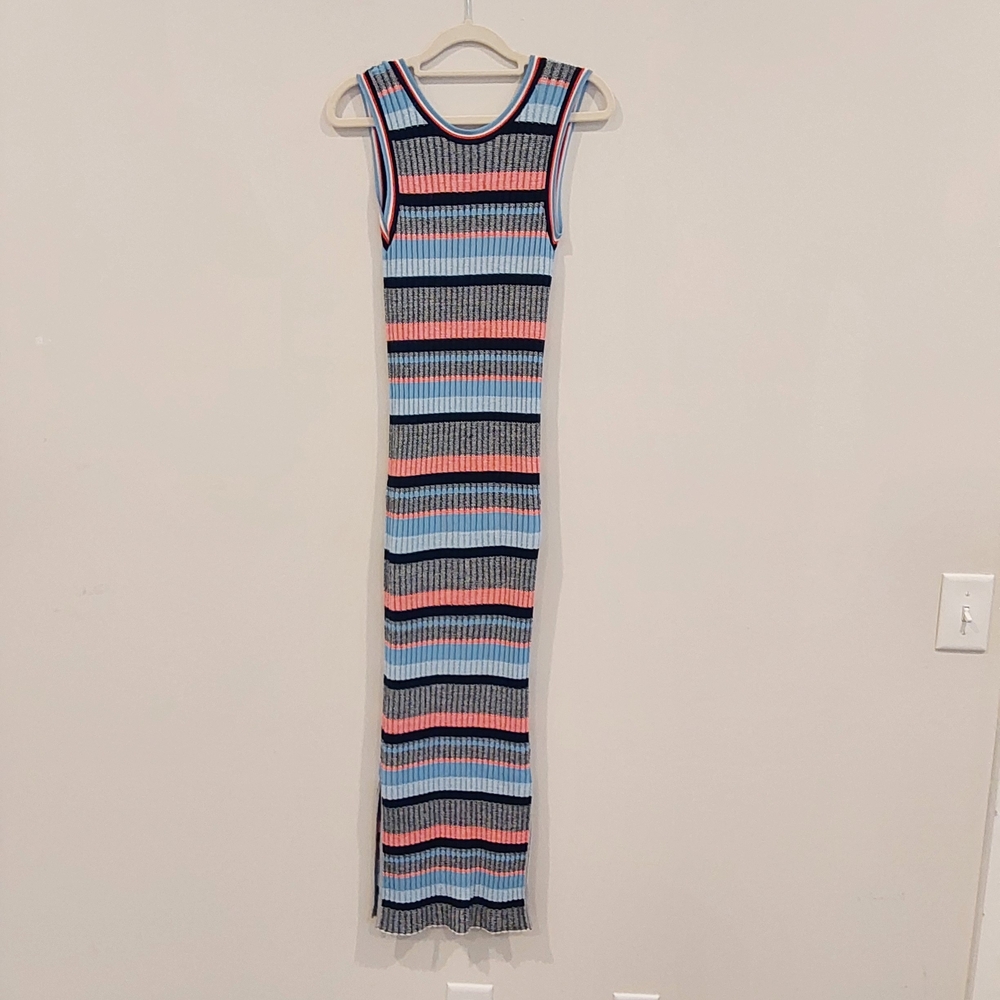 Veronica Beard Fabiana Knit Multi Stripe  Maxi Tank Dress - Picture 4 of 8